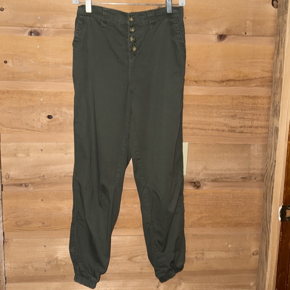 green pants elastic waist & ankle SMALL Vanilla Star